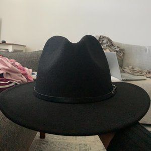 Black Wide Brim Fedora